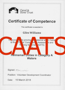 Canal & River Trust Competency Certificate
